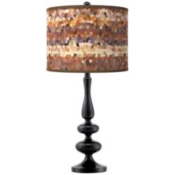 Red Rock Giclee Paley Black Table Lamp