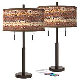Image1 of Red Rock Robbie Bronze USB Table Lamps Set of 2