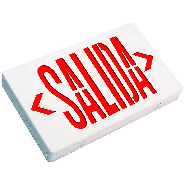 Image 1 Red Salida Exit Sign Faceplate in Spanish