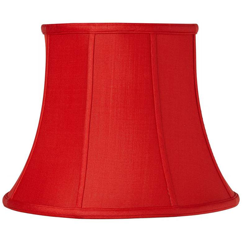 Image 1 Red Silk Modified Bell Shade 9x14x11 (Spider)