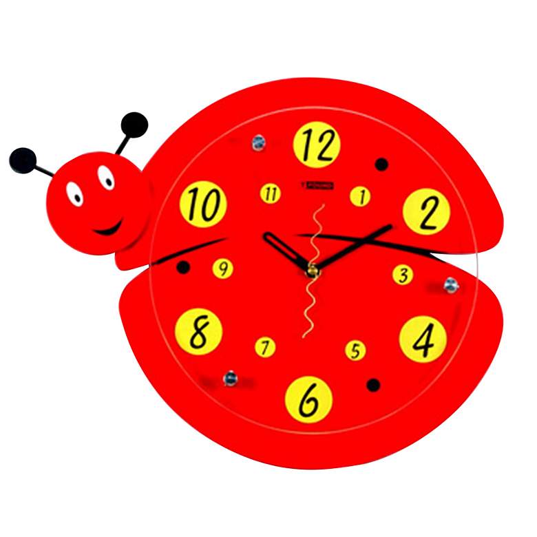 Image 1 Red Snail 15" High Wall Clock
