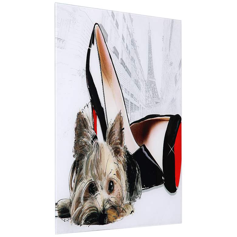 Image 3 Red Soles 20" Square Reverse Printed Glass Wall Art more views