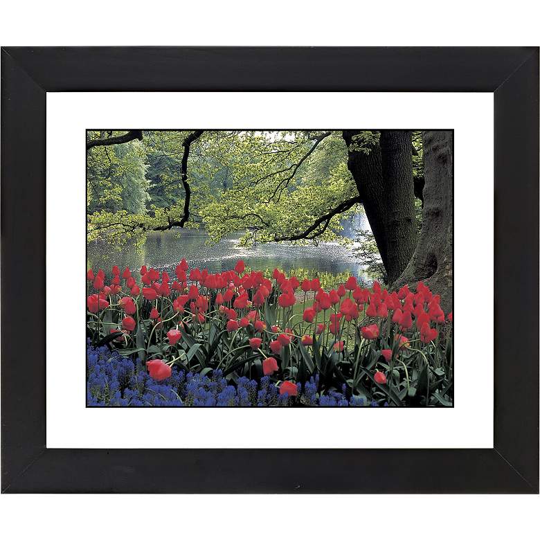 Image 1 Red Spring Black Frame Giclee 23 1/4 inch Wide Wall Art