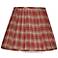 Red Tan and Green Plaid Pleated Shade 6x12x8 (Clip-On)