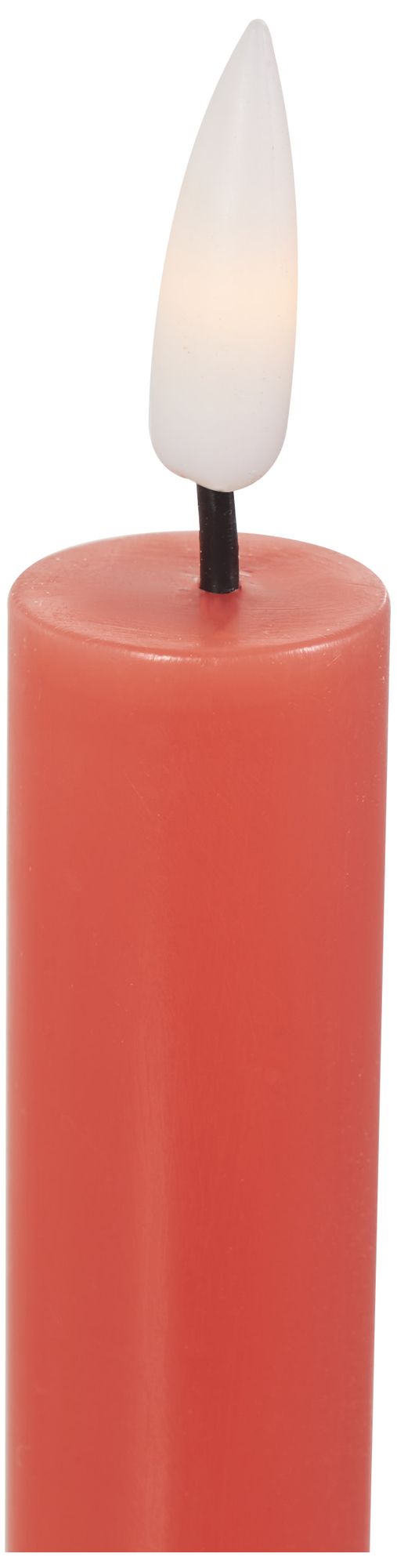 Image 3 Red Wax Modern Flameless Candle, S/6 11"H more views