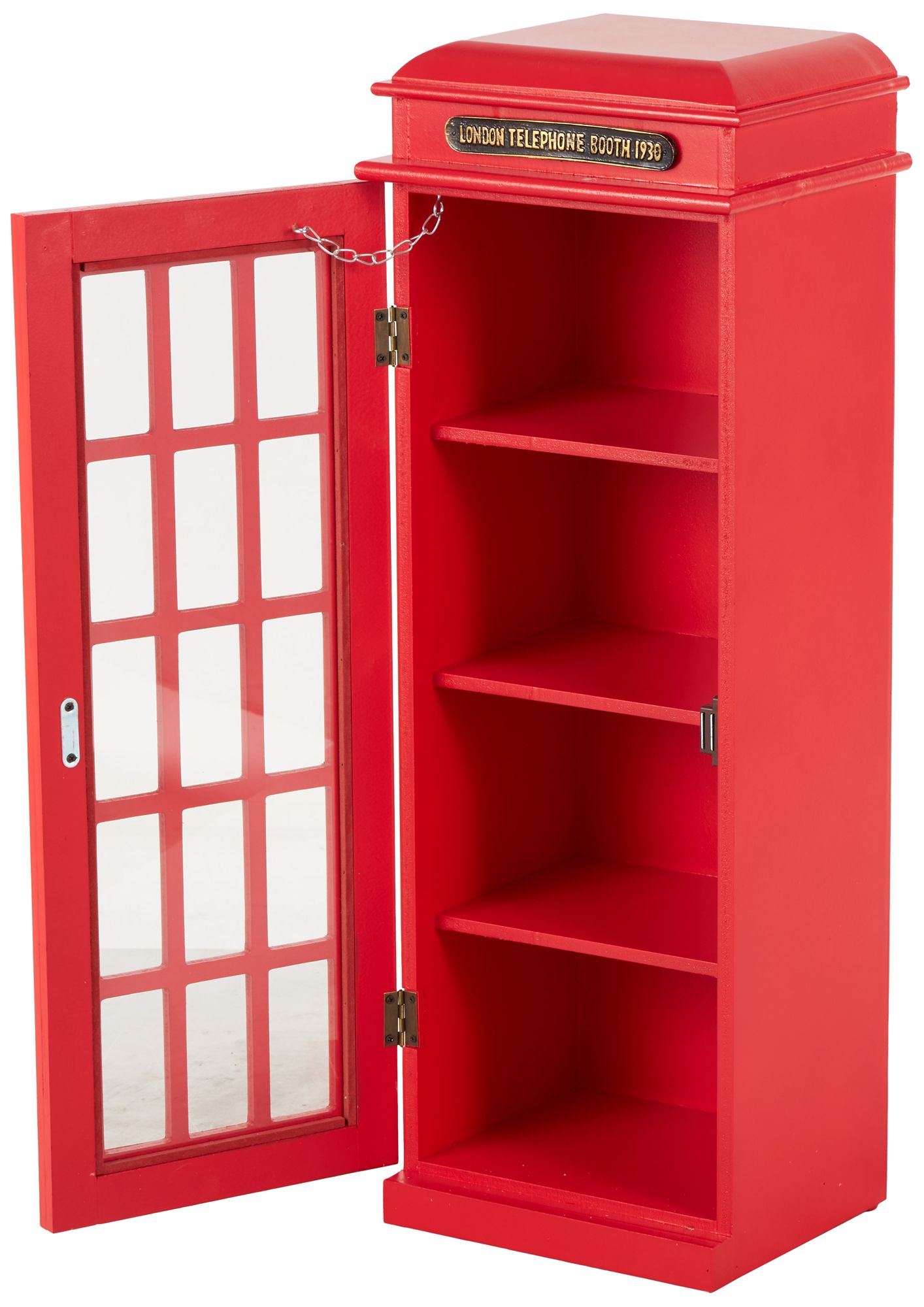 Image 6 Red Wooden Vintage Storage Unit, 11" x 9" x 30" more views