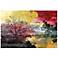Red Yellow Abstract Watercolor Canvas 20" Wide Wall Art