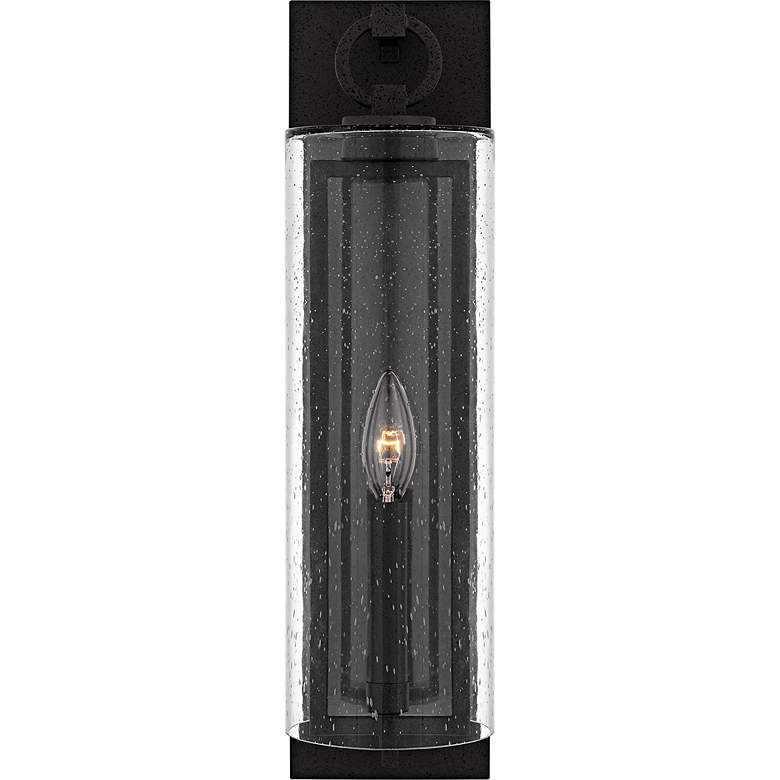 Image 3 Redan 1-Light Stone Black Outdoor Wall Lantern more views