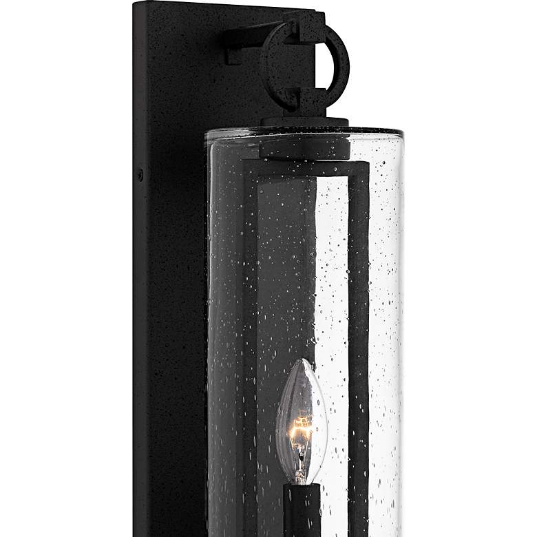 Image 5 Redan 1-Light Stone Black Outdoor Wall Lantern more views