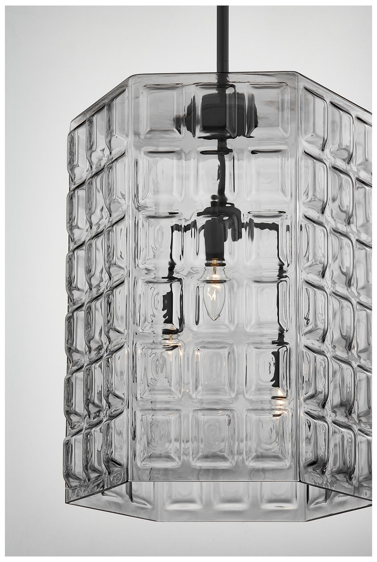 Image 2 Reddick 3-Light Pendant in Matte Black more views