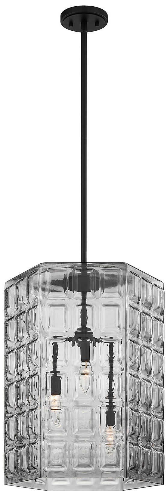 Image 4 Reddick 3-Light Pendant in Matte Black more views