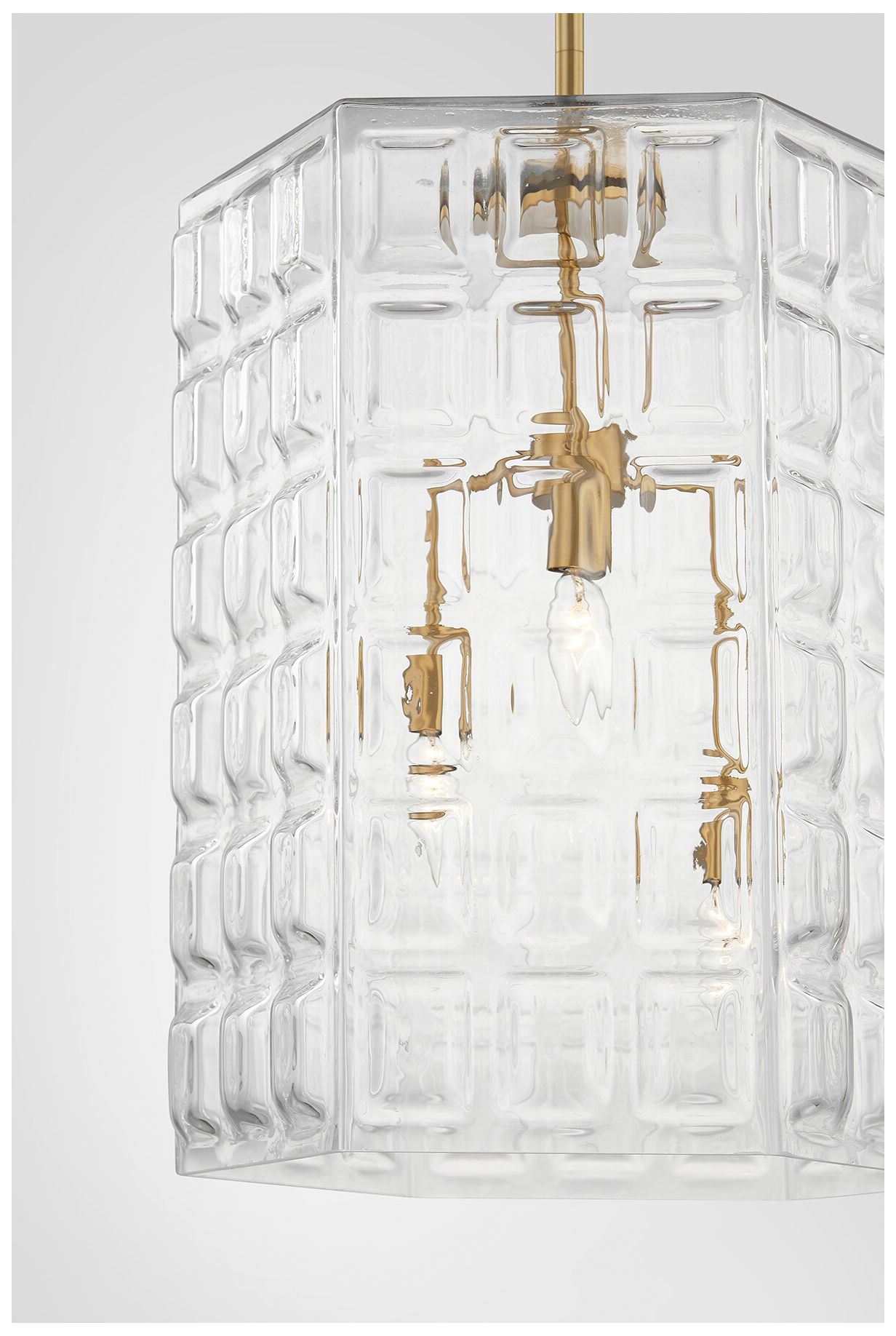 Thumbnail2 of Reddick 3-Light Pendant in Warm Brass more views