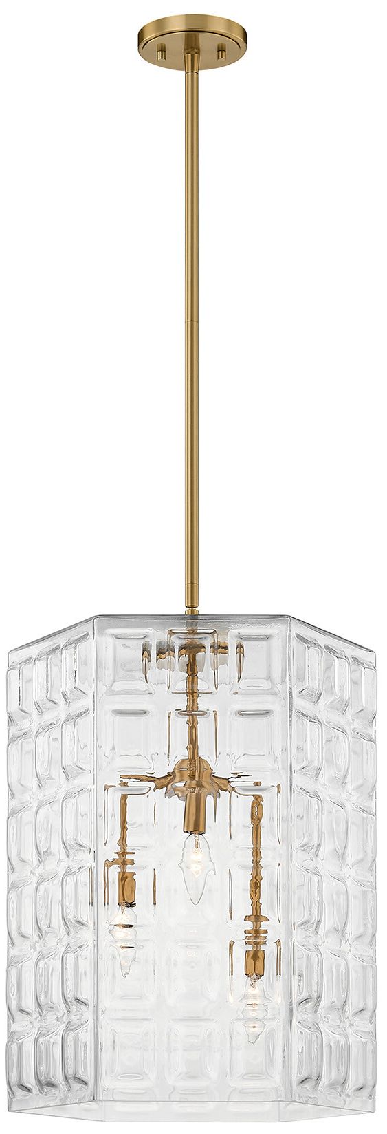 Reddick 3-Light Pendant in Warm Brass