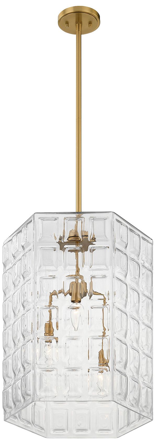 Reddick 3-Light Pendant in Warm Brass