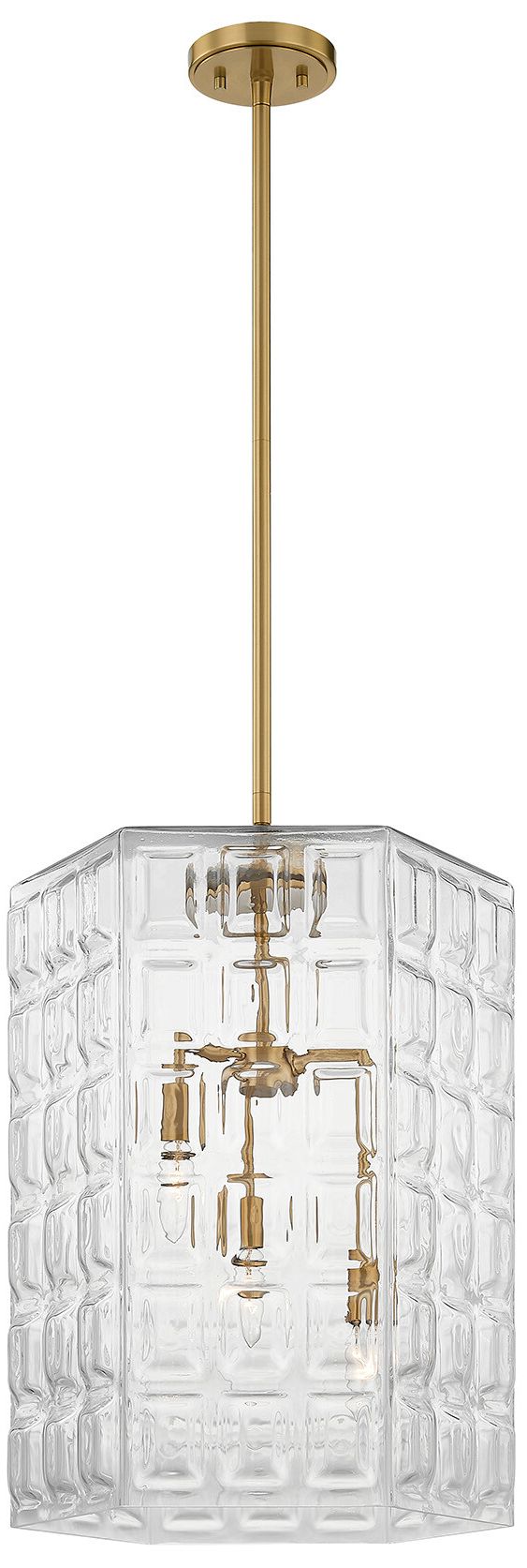 Reddick 3-Light Pendant in Warm Brass