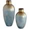 Redding 17" and 12.5" High Blue Copper Modern Vase Set