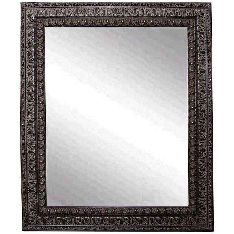 Image 1 Redding Dark Mahogany 26 1/2 inch x 32 1/2 inch Wall Mirror