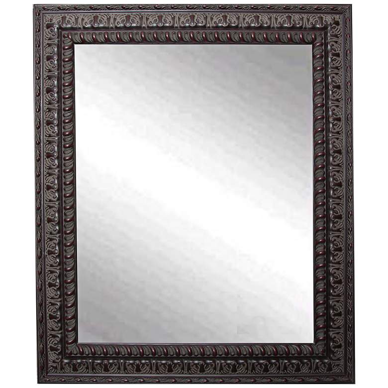 Image 1 Redding Dark Mahogany 29 1/2 inch x 35 1/2 inch Wall Mirror