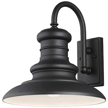 Redding Station 15 1/2"H Textured Black Outdoor Wall Light