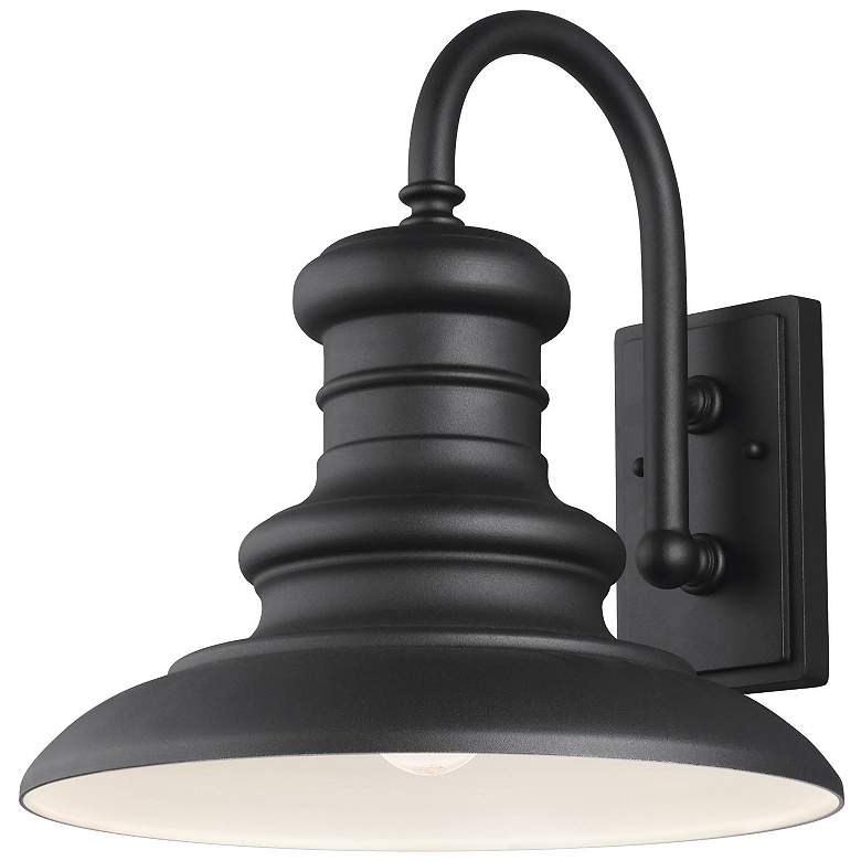 Image 1 Redding Station 15 1/2"H Textured Black Outdoor Wall Light