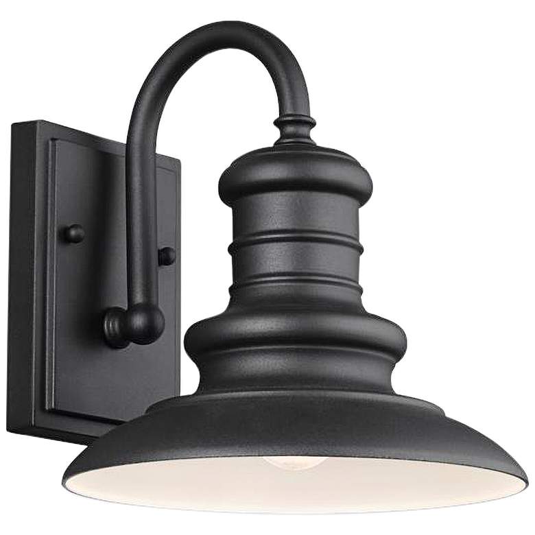 Image 2 Redding Station 9 1/2 inch Textured Black Industrial Outdoor Wall Light
