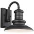 Redding Station 9 1/2" Textured Black Industrial Outdoor Wall Light