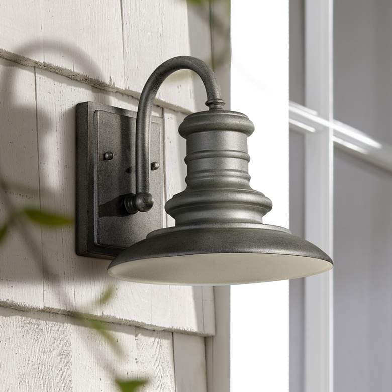 Image 1 Redding Station 9 3/4" High Silver LED Outdoor Wall Light