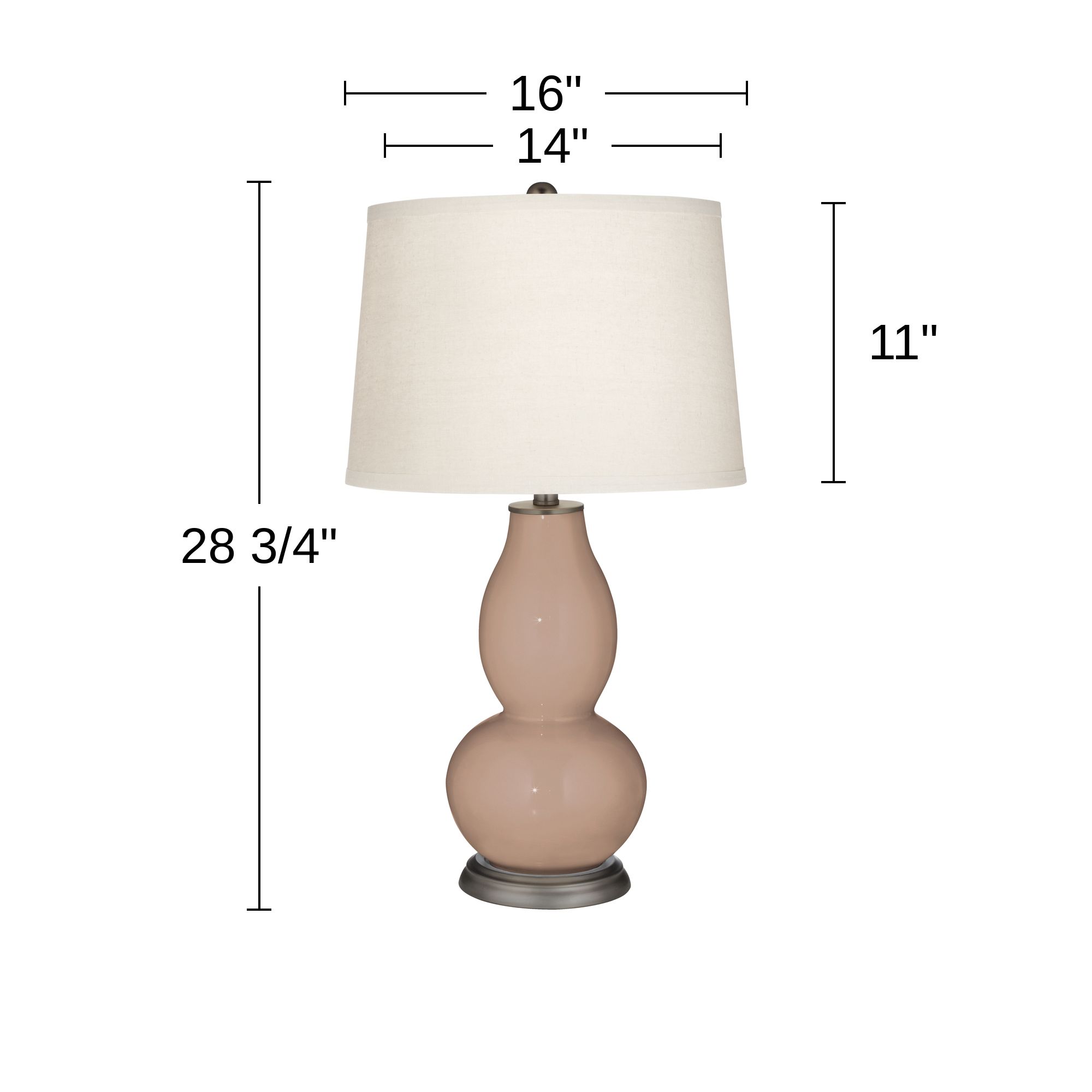 Thumbnail3 of Redend Point Double Gourd Table Lamp with Vine Lace Trim more views