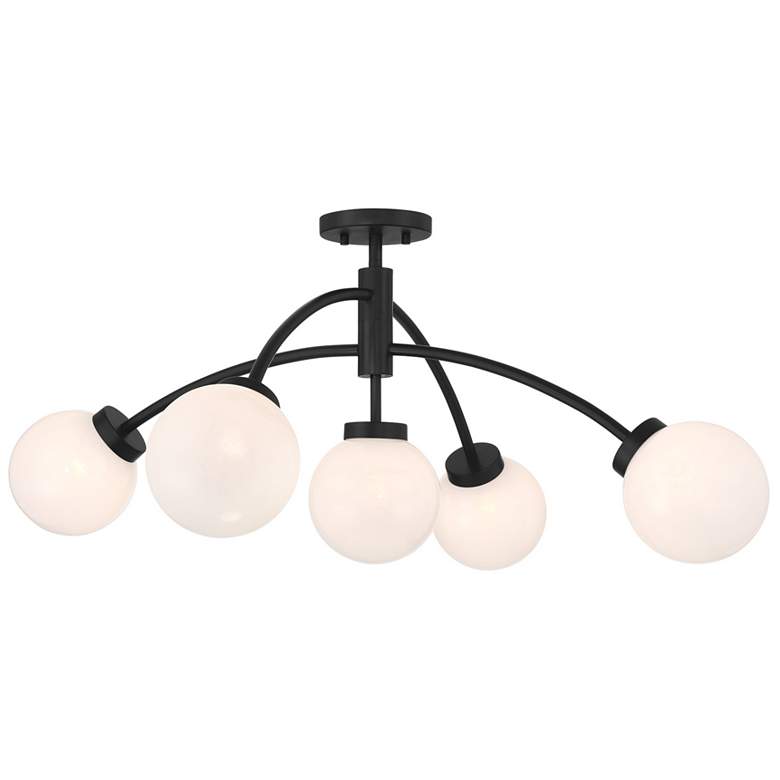 Image 1 Redfield 5-Light Semi-Flush in Matte Black
