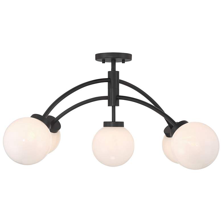 Image 3 Redfield 5-Light Semi-Flush in Matte Black more views
