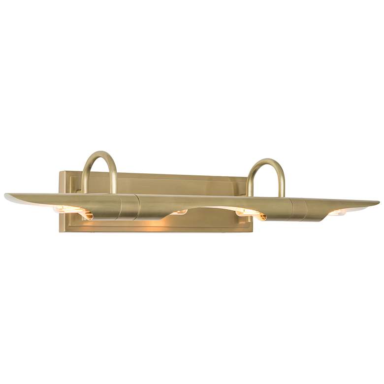 Image 1 Redford 32" Wide Natural Brass 4-Light LED Picture Light