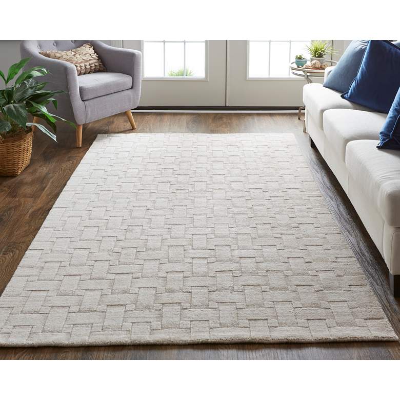 Image 1 Redford 8669F 5&#39;x8&#39; Tan and Beige Rectangular Area Rug