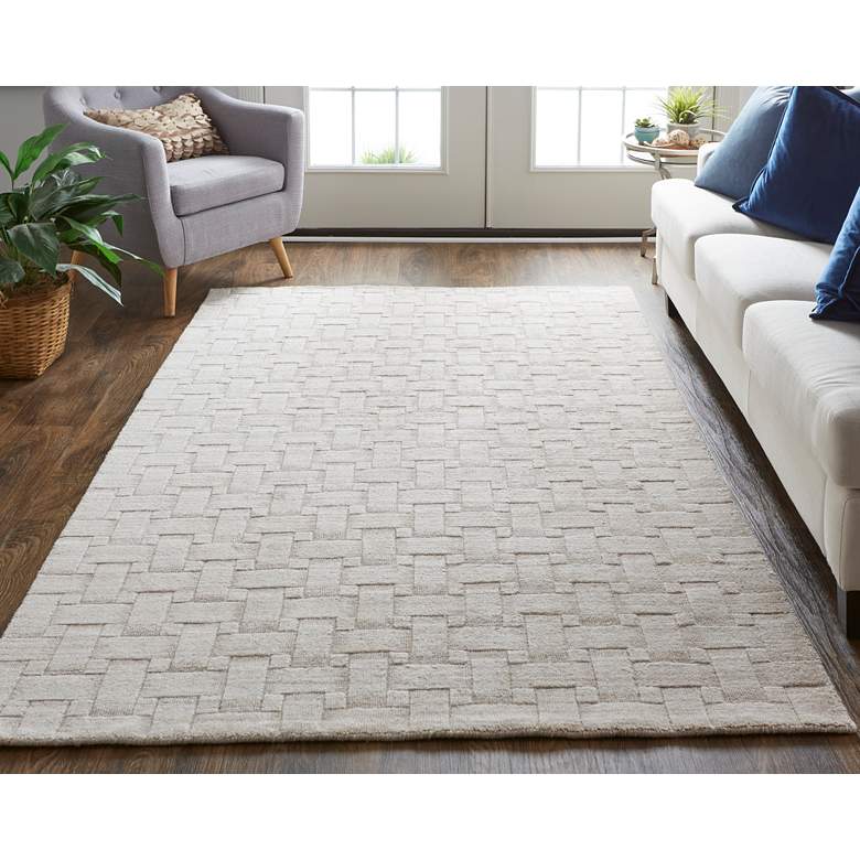 Image 1 Redford 8669F 5'x8' Tan and Beige Rectangular Area Rug