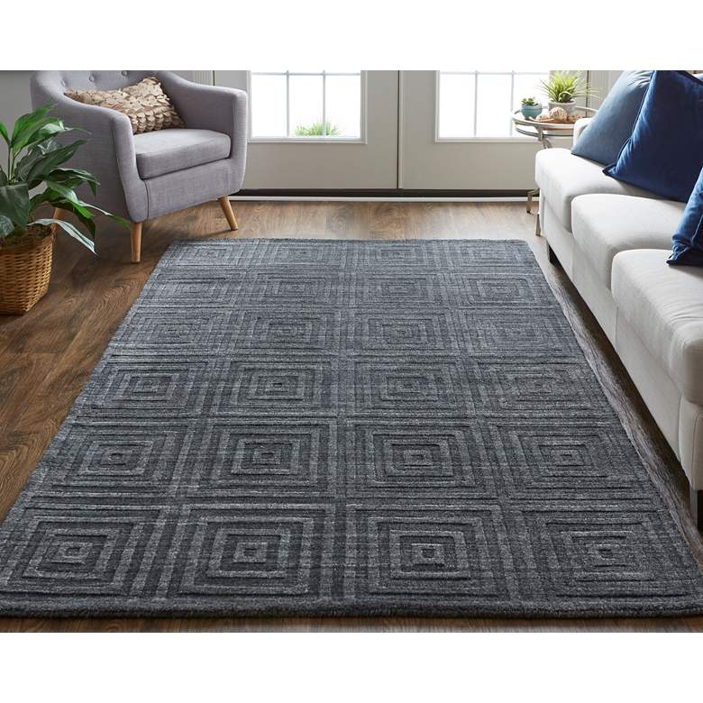 Image 1 Redford 8670F 5'x8' Charcoal Gray Rectangular Area Rug
