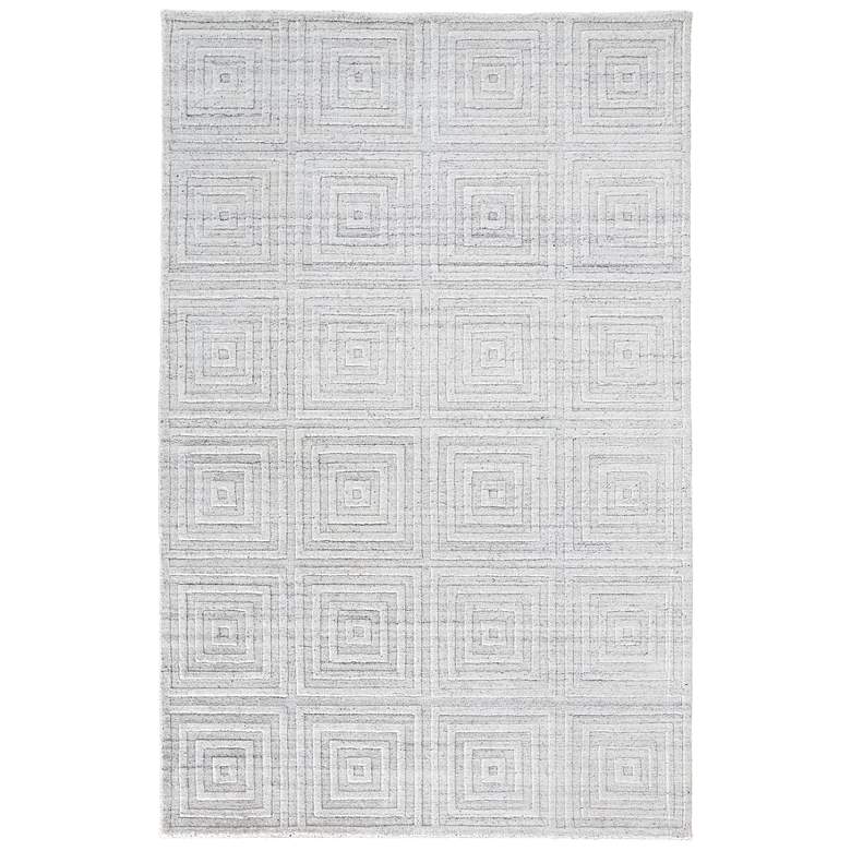 Redford 8670F 5&#39;x8&#39; White and Gray Rectangular Area Rug
