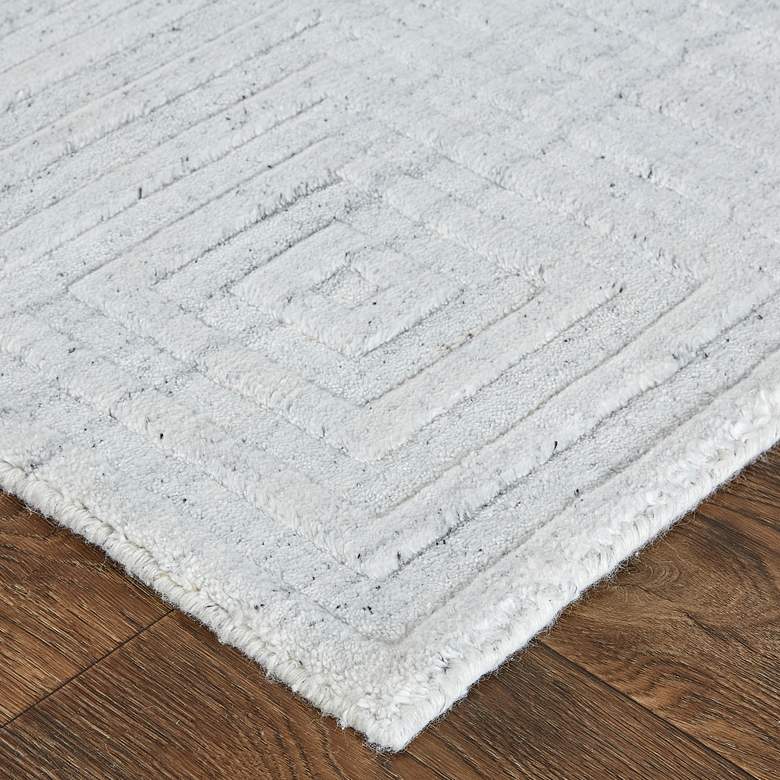 Image 2 Redford 8670F 5'x8' White and Gray Rectangular Area Rug more views