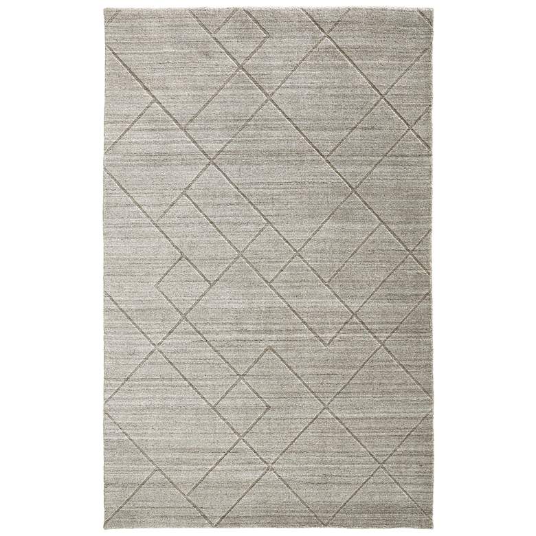 Image 1 Redford Transitional Solid Hand Woven Ivory Area Rug 8848F