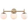 Thumbnail1 of Redondo 24" Wide Modern Gold 3-Light Vanity Bath Light