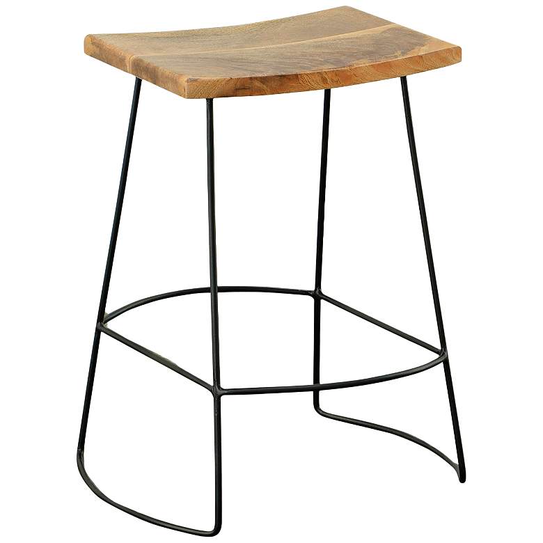 Image 1 Reece 24" Natural Wood Counter Stool