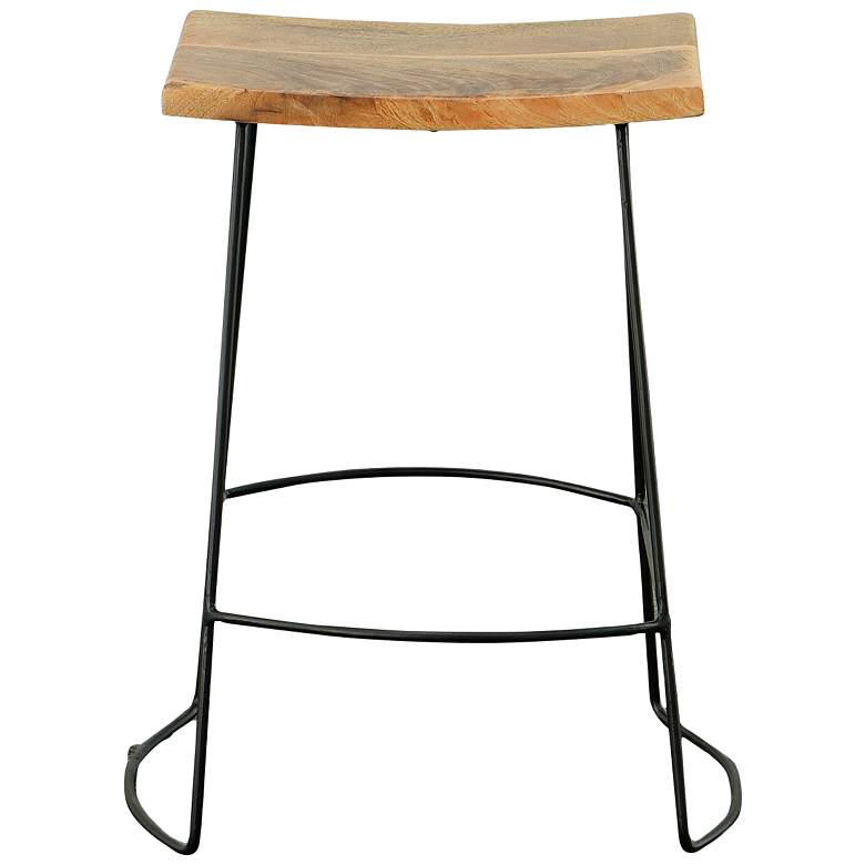 Image 2 Reece 24" Natural Wood Counter Stool more views