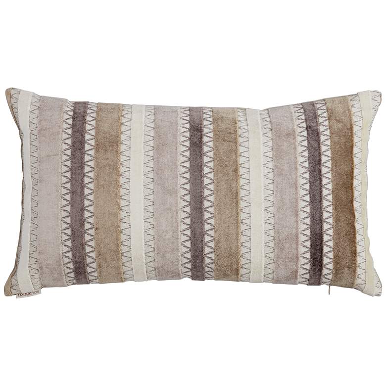Image 1 Reece Decor Feather 24 inch x 14 inch Lumbar Decorative Pillow