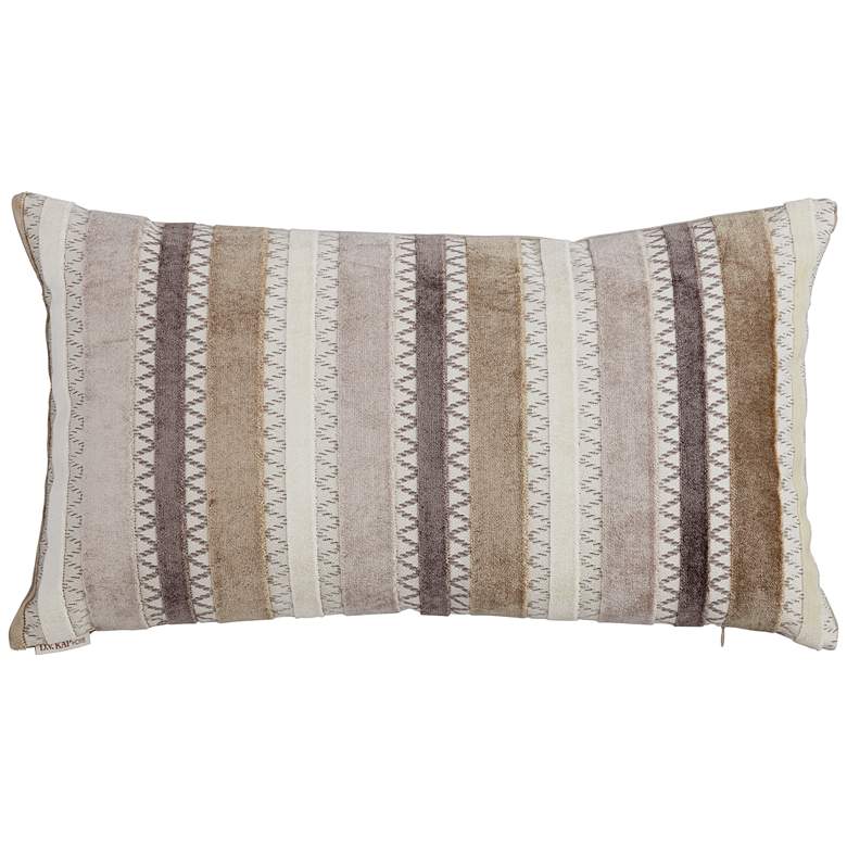 Image 1 Reece Decor Feather 24" x 14" Lumbar Decorative Pillow