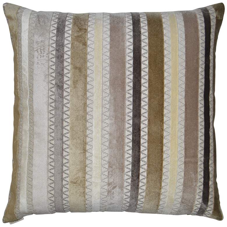 Image 1 Reece Taupe 24 inch Square Decorative Throw Pillow