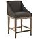 Reed 26" Charcoal Fabric Counter Stool
