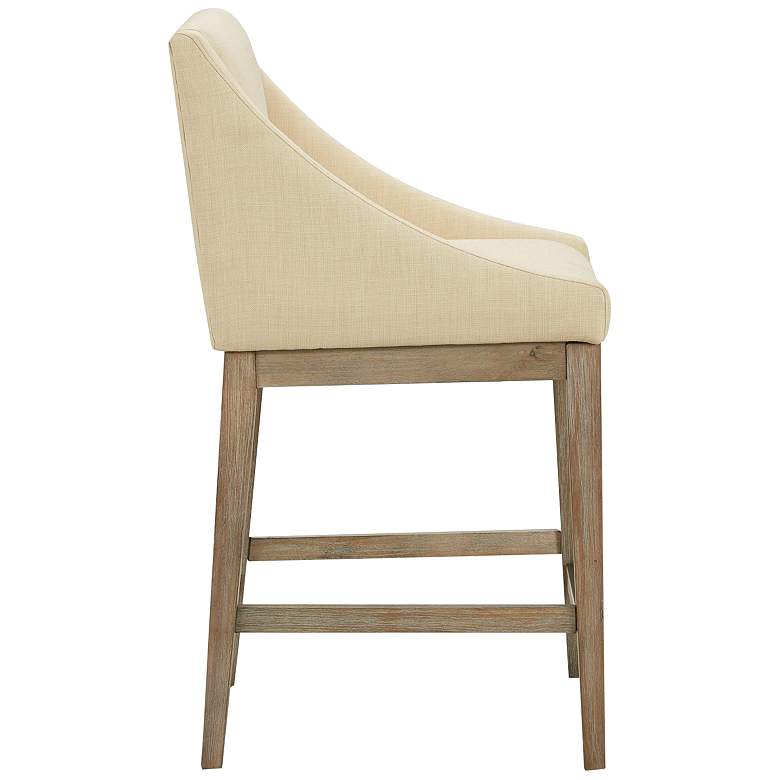 Image 6 Reed 26" Cream Fabric Counter Stool more views
