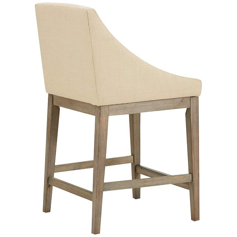 Image 7 Reed 26" Cream Fabric Counter Stool more views