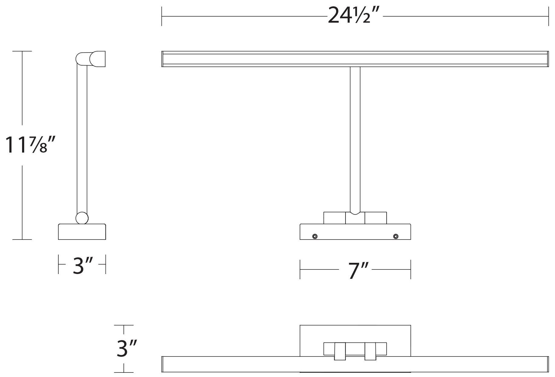 Image 2 Reed 3"H x 24.5"W 1-Light Picture Light in Aged Brass more views