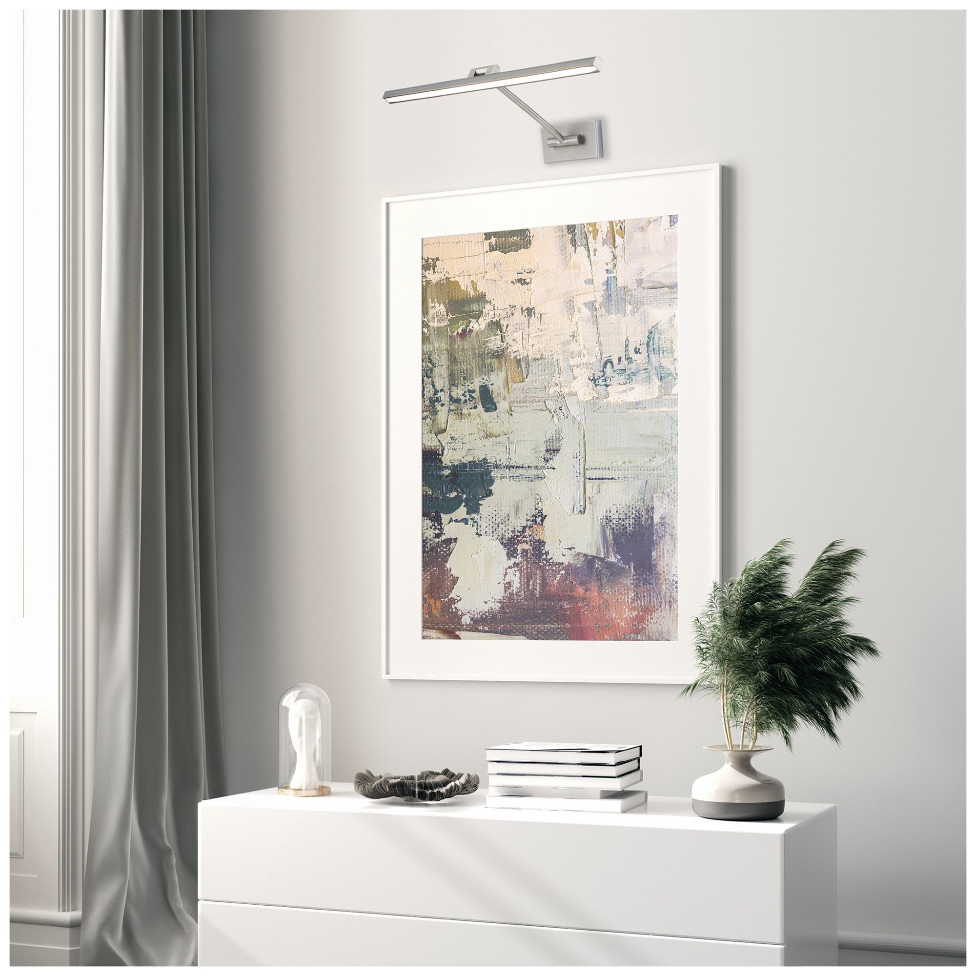 Image 3 Reed 3"H x 32.5"W 1-Light Picture Light in Aged Brass more views