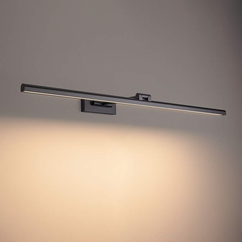 Image 1 Reed 3"H x 42"W 1-Light Picture Light in Black