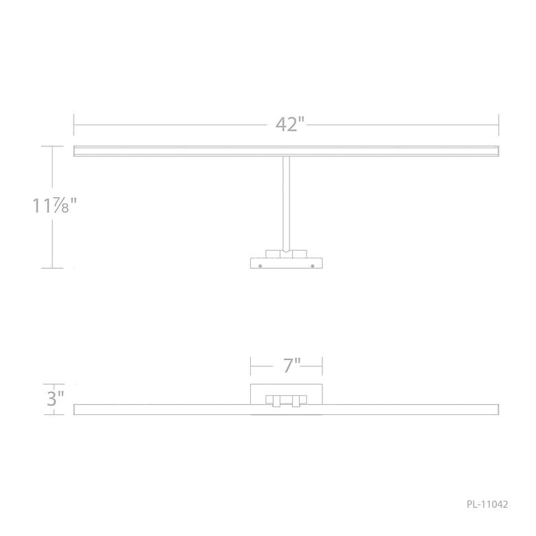 Image 5 Reed 3"H x 42"W 1-Light Picture Light in Black more views